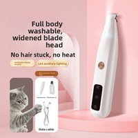 Tondeuse rechargeable pour animaux de compagnie, faible bruit, pour chiens et chats, avec écran LED