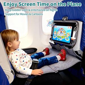 Cama de avión para niños pequeños con cubierta de bandeja que se convierte en bolsa, extensor de asiento de avión para niños pequeños, bolsa de cama de avión para bebés - Product Image 4