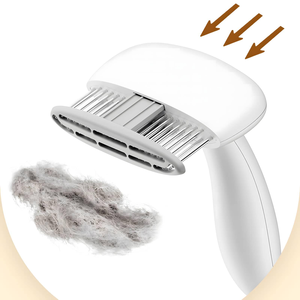 Peine Autolimpiante Ecológico de Acero Inoxidable y Plástico para Eliminar Pelo de Mascotas con Doble Dientes y Rastrillos para Subpelaje para Perros y Gatos - Product Image 4