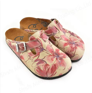 Sporty <b>Clogs</b> Comfortable Suede Leather Genuine Cork Outsole Platform Customizable Canvas Lace-Up - Product Image 2
