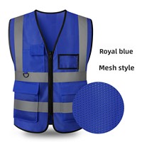Gilet de sécurité respirant en maille avec bande réfléchissante, résistant aux UV et lavable en machine, chemise d'uniforme de sécurité