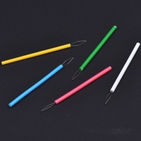 Enfile-aiguille cylindrique en plastique en gros avec aiguille longue et outil de traction pour accessoires de couture et broderie DIY