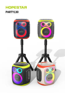Altavoz Karaoke Inalámbrico Party130 2024 con Micrófono, Sonido Estéreo de Alta Fidelidad, Altavoces Portátiles con Subwoofer para Exteriores - Product Image 3