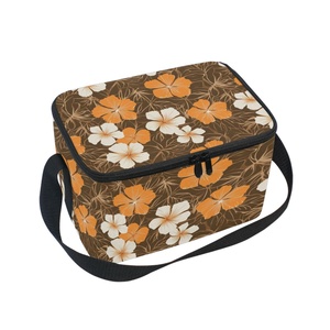 Bolsa Térmica para Almuerzo, Diseño de Hibisco, Estilo Simple, Portátil, con Logotipo Personalizado, Bolsa Térmica Pequeña para Almuerzo - Product Image 2
