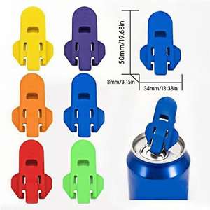 Abrelatas Manual de Plástico 2025 para Latas de Refresco y Cerveza con Protector de Tapa, Sacacorchos Manual, Protector de Bebidas - Product Image 4