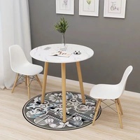 Table de réception moderne nordique, table ronde domestique, petite table à thé, table basse combinée table et chaise