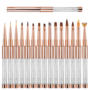 Luxury Nylon Nail Art <b>Brush</b> Plastic Handle Multifunctional Drawing Carving Tool for DIY Salon Use - Product Image 1