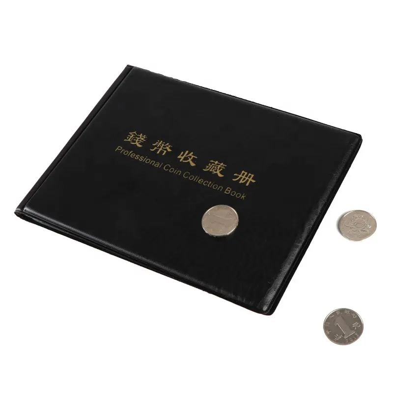 Leather Cover Stamp Album And Coin Collection 12 Pockets 10 Plastic Inner Pages Can Be Customized