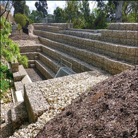 Malla de Gabion Recubierta de Galfan, Jaula de Piedra Tejida para Protección de Taludes de Carreteras y Ferrocarriles