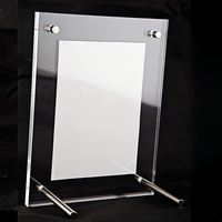Support de carte de table acrylique transparent plaque d'affichage de certificat porte-menu de bureau cadre de licence commerciale cadre photo avec pieds