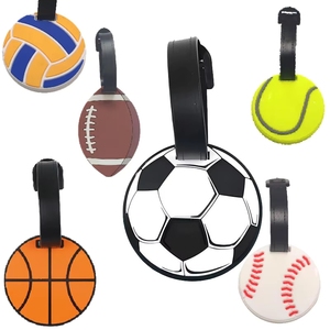 Étiquettes <span class=keywords><strong>de</strong></span> bagage personnalisées en PVC pour le basketball, le football, le baseball, avec sangle réglable, breloque <span class=keywords><strong>de</strong></span> sac <span class=keywords><strong>de</strong></span> sport, accessoire <span class=keywords><strong>de</strong></span> voyage, anti-perte - Product Image 1