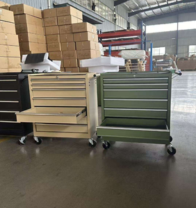 Carrito Metálico para Barbería, Gabinete de Almacenamiento de Herramientas, Gabinete de Acero Resistente con Ruedas y Cajones para Taller - Product Image 1