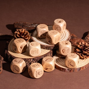 Udixi Tùy Chỉnh Khắc 30Mm 6-Sided Đa Diện Bằng Gỗ D6 Trò Chơi <span class=keywords><strong>Dice</strong></span> Cho Người Lớn Các cặp vợ chồng 'Ngày Đêm & Thực Phẩm Quyết định - Product Image 6