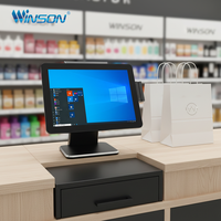 Caisse enregistreuse tactile POS 15,6 pouces à écran capacitif 10 points, Wi-Fi 6, Bluetooth 5.2, garantie 3 ans, Windows/Android, métal