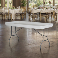 Table de refroidisseur de glace en plastique robuste de haute qualité de 6 pieds pour banquet