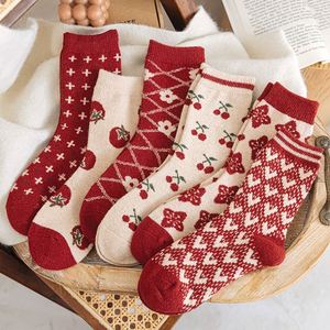 Designer Ladies Warm Thick Woolen Socken Calcetin Breathable Women Thermal Crew Custom Dress <b>Wool</b> <b>Socks</b> - Product Image 1
