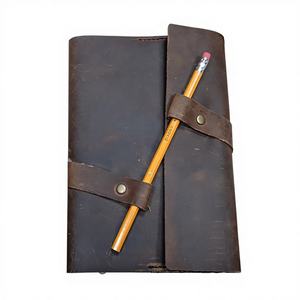 Executive <b>Leather</b> Journal A5 <b>Refillable</b> <b>Notebook</b> Cover Case with Smell Proof Heavy Duty Protection Organizer LNBC-0132 - Product Image 1