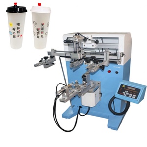 Automatic Semi-Automatic Pneumatic Screen <b>Printer</b> for Milk Tea <b>Cups</b> Glass PP & PE Bottles Brand New Condition - Product Image 1