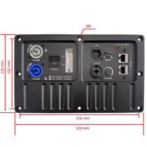 Mô-đun amply <span class=keywords><strong>Class</strong></span> <span class=keywords><strong>D</strong></span> chuyên nghiệp 1000W 2 kênh với DSP, tấm loa trở kháng 4 Ohm - Product Image 4