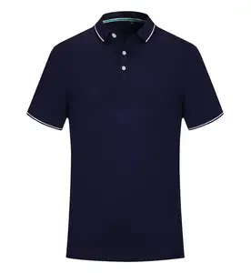 High Quality Uniform Business Polo Blank Embroidered 95% Cotton 5% Elastic Men's Plain Golf Shirts Custom Logo