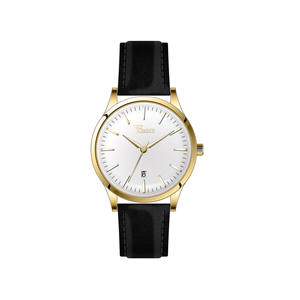 Unisex Alloy Case Quartz Movement Glass Dial Calendar Display <b>Leather</b> Strap Fashion Casual Business Party <b>Watch</b> - Product Image 1