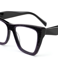 Montures de lunettes œil-de-chat Flowerfour en acétate, montures optiques à bordure complète, lunettes de mode unisexe pour usage quotidien