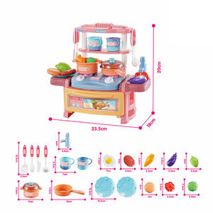Ensemble de <span class=keywords><strong>cuisine</strong></span> en plastique ABS pour filles - 20 pièces - Jouets de <span class=keywords><strong>cuisine</strong></span> avec musique et lumière - Cadeau d'anniversaire - Product Image 2