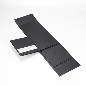 Cadeau <span class=keywords><strong>de</strong></span> Noël, boîte pliante noire carrée en <span class=keywords><strong>carton</strong></span> écologique - Product Image 4