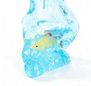 Spherical Jar Ocean Series Crystal <b>Slime</b> with Marine Animal Accessories (Single Jar) - Product Image 2