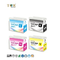 Cartuchos de Tinta Compatibles SJIC36P para Impresoras de Inyección de Tinta ColorWorks C6500 C6000, Cartucho de Tinta Epson SJIC36P para Impresora C6000