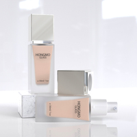 Vente en gros de flacons cosmétiques en verre vides de 1 oz (30 ml) avec pompe, emballage personnalisé de luxe avec logo pour fond de teint liquide et lotion