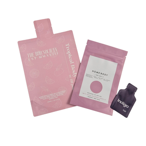 Sachets d'emballage en plastique thermoscellés à 3 côtés de taille personnalisée 2ml-3ml Sachet pour masques de sel de bain Échantillons de lotion Feuilles de masque crème - Product Image 2