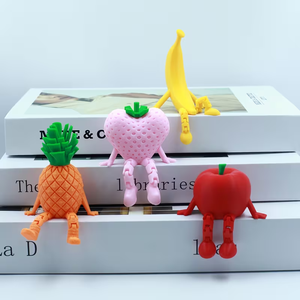 Ornement de fruits imprimés en 3D, lot de 4 statues créatives, décoration de rêve aux fruits articulés, idéal pour la décoration de chambre - Product Image 4