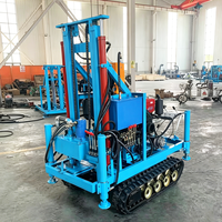 Machine de forage de puits d'eau portable Mikton 220L à moteur diesel sur chenilles, diamètre de forage 520 mm, profondeur maximale 240 m, pour la construction