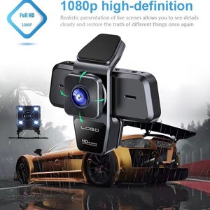 Dash <b>Camera</b> 1080P Triple Recording 170 Degree Wide Angle Night Vision With Rear View <b>Camera</b> And In Car DVR <b>For</b> Vehicle Use - Product Image 3