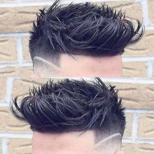 Super mince peau suisse dentelle toupet hommes perruque brun foncé ligne de <span class=keywords><strong>cheveux</strong></span> droite Topper <span class=keywords><strong>cheveux</strong></span> humains 1 pièce <span class=keywords><strong>cheveux</strong></span> indiens 100% haut de <span class=keywords><strong>cheveux</strong></span> humains - Product Image 5