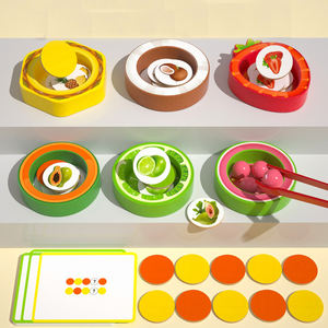 Apilamiento de cuentas a juego, juegos de clasificación de colores, juguetes de clasificación de colores, juguetes de clasificación de colores de madera - Product Image 5