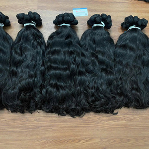 ผมแท้แบบไม่ผ่านกระบวนการ 100% ขายดี  แบบเป็นมัด  ต่อผมลอนธรรมชาติ ราคาส่ง - Product Image 5