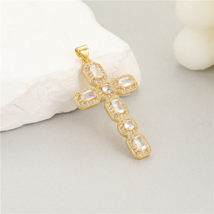 Pendentif unisexe Jésus LUOYUNE en laiton plaqué or 18 carats, croix religieuse San <span class=keywords><strong>Judas</strong></span>, hip-hop, zircon cubique, vente en gros - Product Image 6