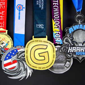 Diseño libre Premio de aleación de zinc Metal Fútbol en blanco 5K Béisbol Baloncesto Medallas y trofeos Medalla personalizada Deporte Kickboxing - Product Image 5