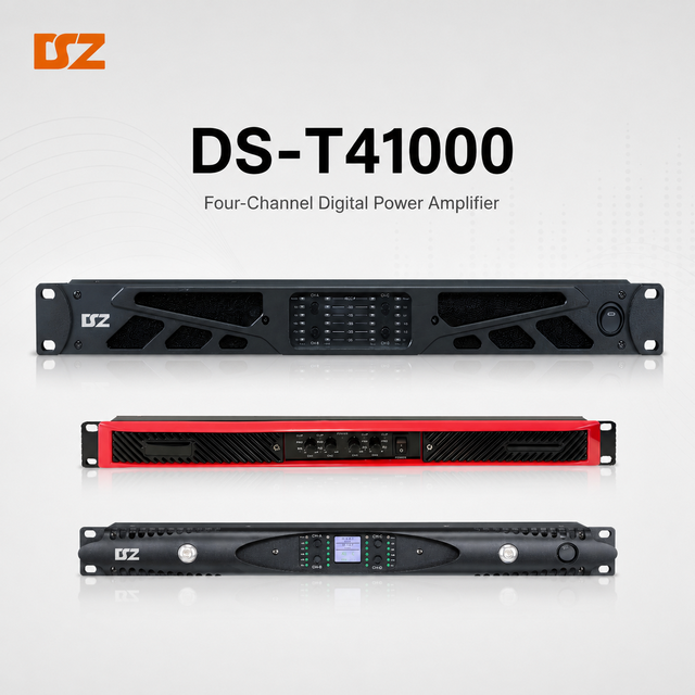 4*1000W OEM ODM 4 Channel Digital Power Amplifier 1U Rack Mount Class-D Amplifier for Professional Audio System