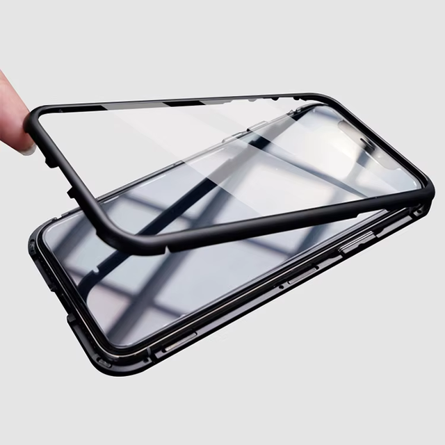 Smartphone Case Strong Glass Magnetic Protective Cell Cover Mobile Phone Bags for Iphone X Pro Max 6 7 8 12 13 Case