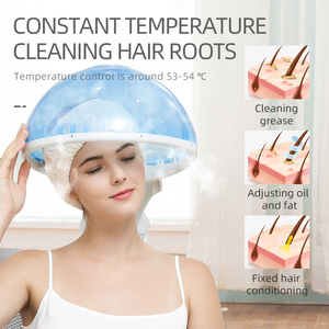 Appareil 2-en-1 : Vapeur faciale électrique à ions négatifs et casque de vapeur capillaire pour usage domestique et professionnel en salon de beauté – Nettoyage en profondeur et soin nourrissant - Product Image 2