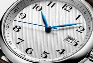 Elegante Reloj de Cuarzo Redondo de Acero Inoxidable para Hombre con Correa de Cuero Genuino, Visualización de Fecha, Esfera de 39 mm, Cristal de Zafiro Longinesing - Product Image 4