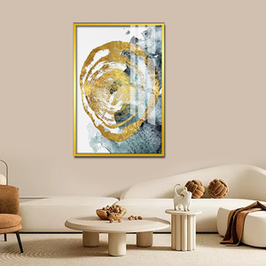 Vente chaude <span class=keywords><strong>Cercle</strong></span> D'or Avec Fond Bleu Et Blanc Cristal Porcelaine <span class=keywords><strong>Peinture</strong></span> <span class=keywords><strong>Peinture</strong></span> <span class=keywords><strong>Abstraite</strong></span> Pour La Décoration Intérieure - Product Image 4