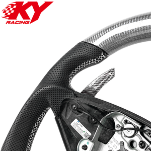 Volant en cuir carbone argenté personnalisé avec palettes de changement de vitesse pour Mercedes Benz E63 G63 G500 G350 E550 E350 GL63 W219 - Product Image 2