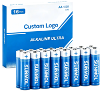 Piles AA Double A 1,5 V LR6 Ultra Alcalines Durée de vie de 10 ans pour télécommandes de télévision, appareils ménagers et électroniques