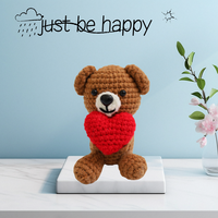 Nouveau produit ours positif émotionnel un ours en peluche polaire de lait au crochet comme un jouet en peluche Animal anniversaire