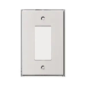 Acrylic Glass Decorator GFCI Outlet Cover Mirror Light Switch Cover Plate