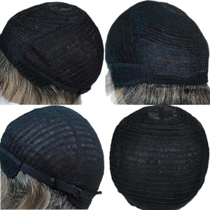 Perruques courtes bouclées en cheveux humains, mélange naturel gris foncé et clair, gris grand-mère, pour femmes matures, usage quotidien, perruque en cheveux naturels - Product Image 6